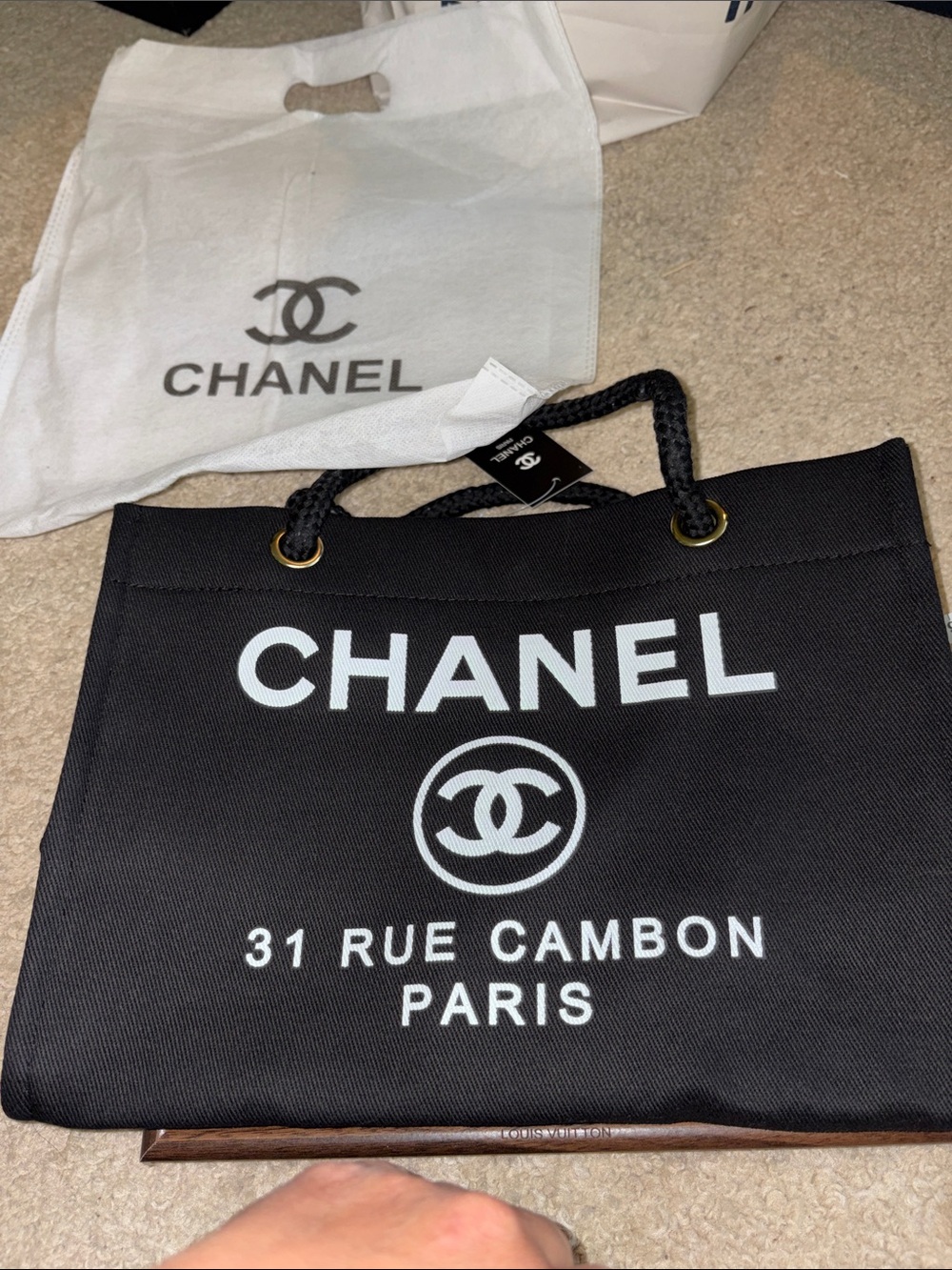 Inspired Black Logo Canvas Tote Bag